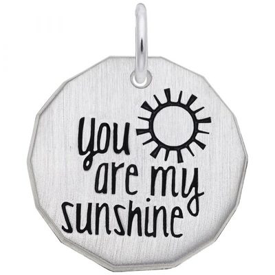 photo number one of Sterling silver You Are my sunshine charm item 001-710-03892