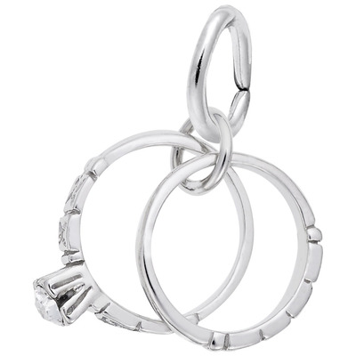 photo number one of Sterling silver Wedding Rings Charm item 001-710-03916