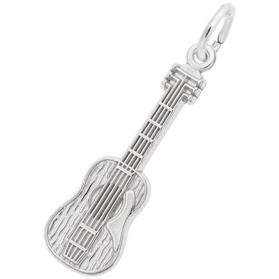 photo number one of Sterling silver guitar charm item 001-710-03919