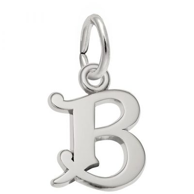 photo number one of Sterling Silver ''B'' charm item 001-710-03924