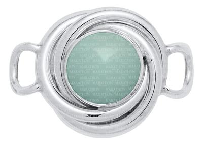 photo number one of Sterling silver convertible clasp - Love knot with amazonite center item 001-711-00034