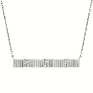 photo of 18'' adjustable chain with diamond accented bar pendant item 001-130-00779