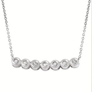 photo of Sterling silver 18'' adjustable chain with .16 total diamond weight pendant item 001-130-00785