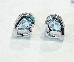photo of Sterling silver blue topaz earrings item 001-215-01039