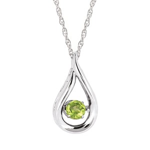 photo of Sterling Silver 18'' chain with Shimmering peridot pendant item 001-230-01161