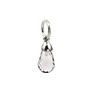 photo of Sterling silver slide-on synthetic April briolette charm item 001-410-00677