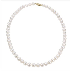 photo of 18'' 14 karat yellow gold 6-6.5mm freshwater pearl necklace item 001-610-00909