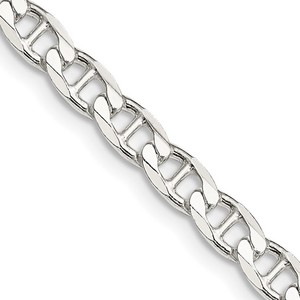 photo of 20'' sterling silver 4.65mm flat cuban anchor chain with lobster clasp item 001-705-02053