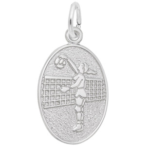 photo of Sterling silver Volleyball charm (engravable) item 001-710-01867