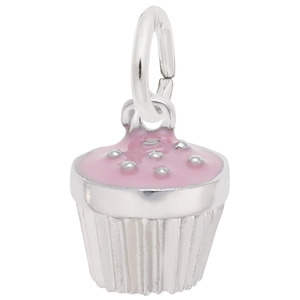 photo of Sterling silver pink cupcake charm item 001-710-02323