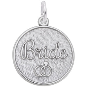 photo of Sterling silver Bride charm (engravable) item 001-710-02858