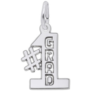 photo of Sterling silver #1 grad charm item 001-710-02965