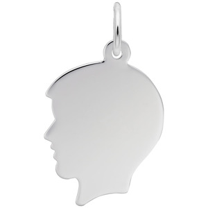 photo of Sterling silver Boy Head charm item 001-710-03196