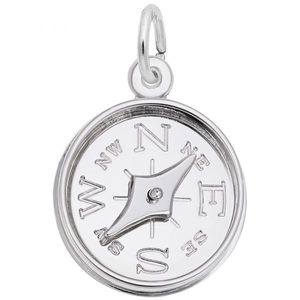 photo of Sterling silver compass charm item 001-710-03395