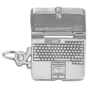 photo of Sterling silver laptop computer charm (movable) item 001-710-03442