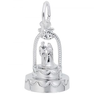 photo of Sterling silver Wedding Cake charm item 001-710-03486
