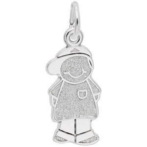 photo of Sterling silver boy with baseball cap charm item 001-710-03493