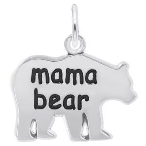 photo of Sterling silver engravable Mama Bear charm item 001-710-03500
