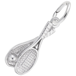 photo of Sterling silver tennis rackets charm item 001-710-03531