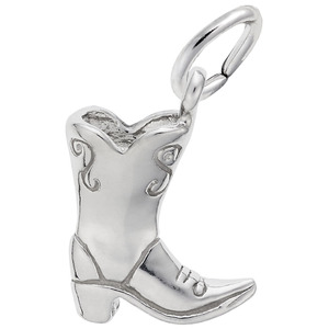photo of Sterling silver cowboy boot charm item 001-710-03575