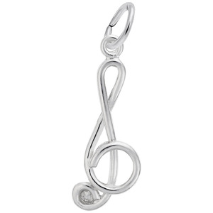 photo of Sterling silver treble clef charm item 001-710-03593