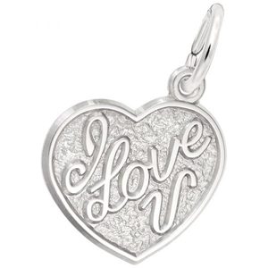 photo of Sterling silver I love you charm item 001-710-03605