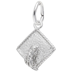 photo of Sterling silver Graduation Hat charm item 001-710-03678