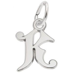 photo of Sterling silver ''K'' charm item 001-710-03719