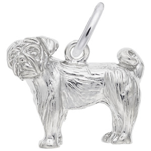 photo of Sterling silver Pug dog charm item 001-710-03759
