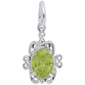 photo of Sterling silver August birthstone charm item 001-710-03786
