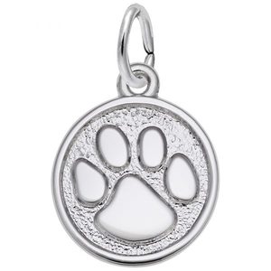 photo of Sterling silver Paw Print  Charm item 001-710-03790