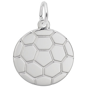 photo of Sterling silver soccerball charm (engravable) item 001-710-03825