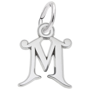 photo of Sterling silver M charm item 001-710-03861