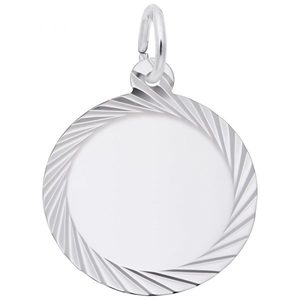 photo of Small Diamond Faceted Disc Charm item 001-710-03878