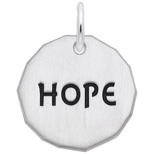 photo of Sterling silver Hope charm (engravable) item 001-710-03898