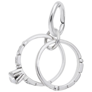 photo of Sterling silver Wedding Rings Charm item 001-710-03916