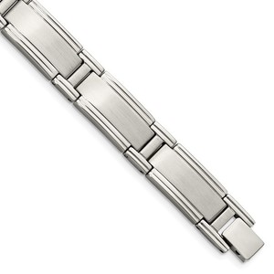 photo of 9.5'' stainless steel brushed and polished bracelet item 001-901-00068