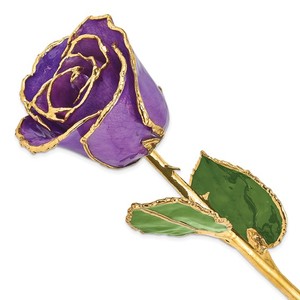 photo of LAcquer dipped gold trim lilac rose item 001-905-01358