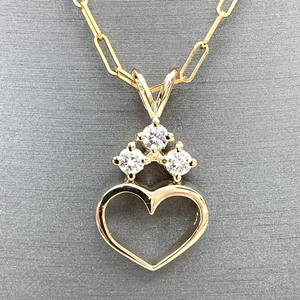 photo of Heart Pendant w/ 3 Diamonds item 83865