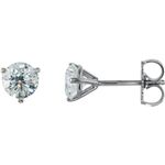 photo of Martini style 14 karat white gold diamond earrings 0.50 carat total diamond weight with I1 clarity and H/I color item 001-115-00648
