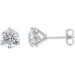photo of Martini style 14 karat white gold diamond stud earrings 1/4 carat total weight with I1 clarity and H/I color item 001-115-00697