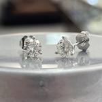 photo of 14 karat white gold Martini set round natural diamonds with 1.82 carat total diamond weight SI2 clarity g/h color item 001-115-00741
