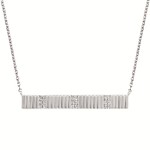 photo of 18'' adjustable chain with diamond accented bar pendant item 001-130-00779