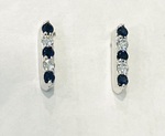 photo of 14 kart white gold sapphire and diamond stick earrings item 001-215-01021