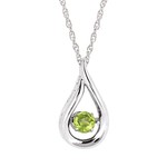 photo of Sterling Silver 18'' chain with Shimmering peridot pendant item 001-230-01161