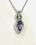 photo of Sterling silver amethyst pendant on a 18'' chain item 001-230-01353