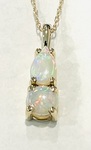 photo of 14 karat yellow gold opal pendant on 18'' chain item 001-230-01373
