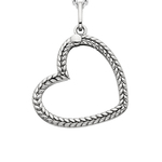 photo of Sterling silver 18'' chain with braided heart pendant item 001-410-00724