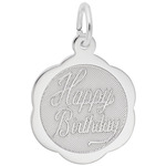 photo of Sterling silver Happy Birthday charm (engravable) item 001-710-02854