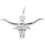 photo of Sterling silver steer head charm item 001-710-02952